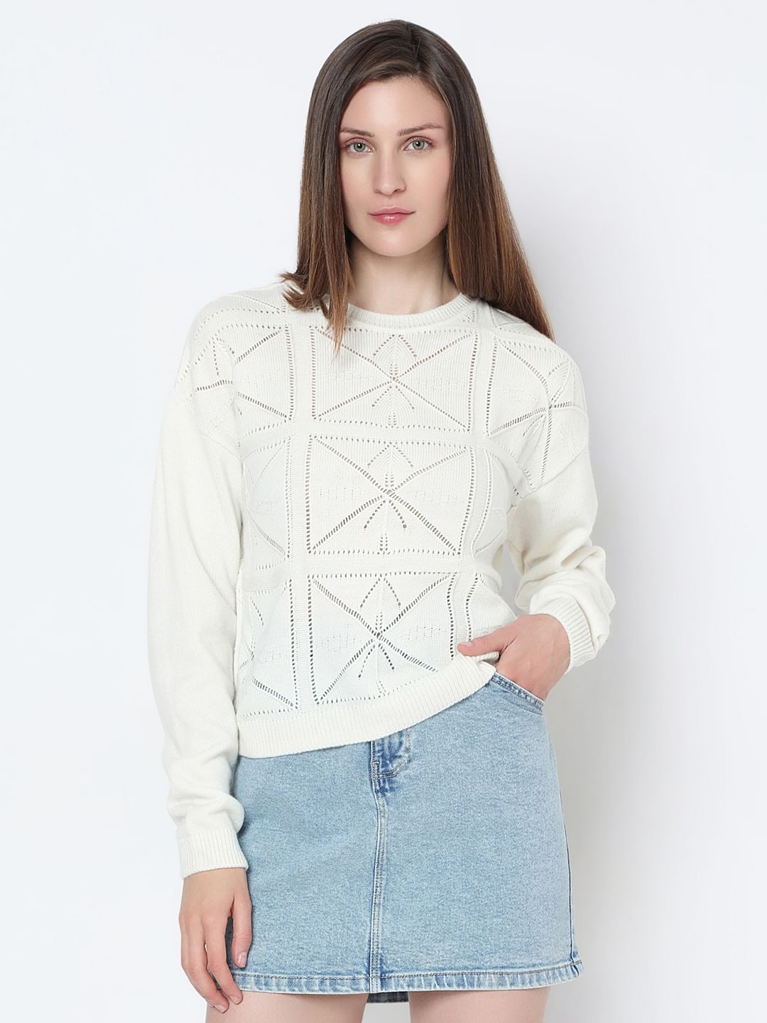 Off-White Knitted Top