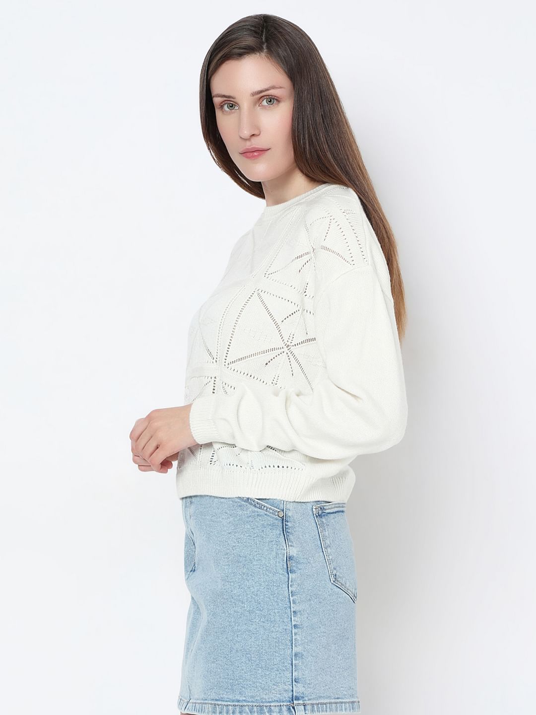 Off-White Knitted Top