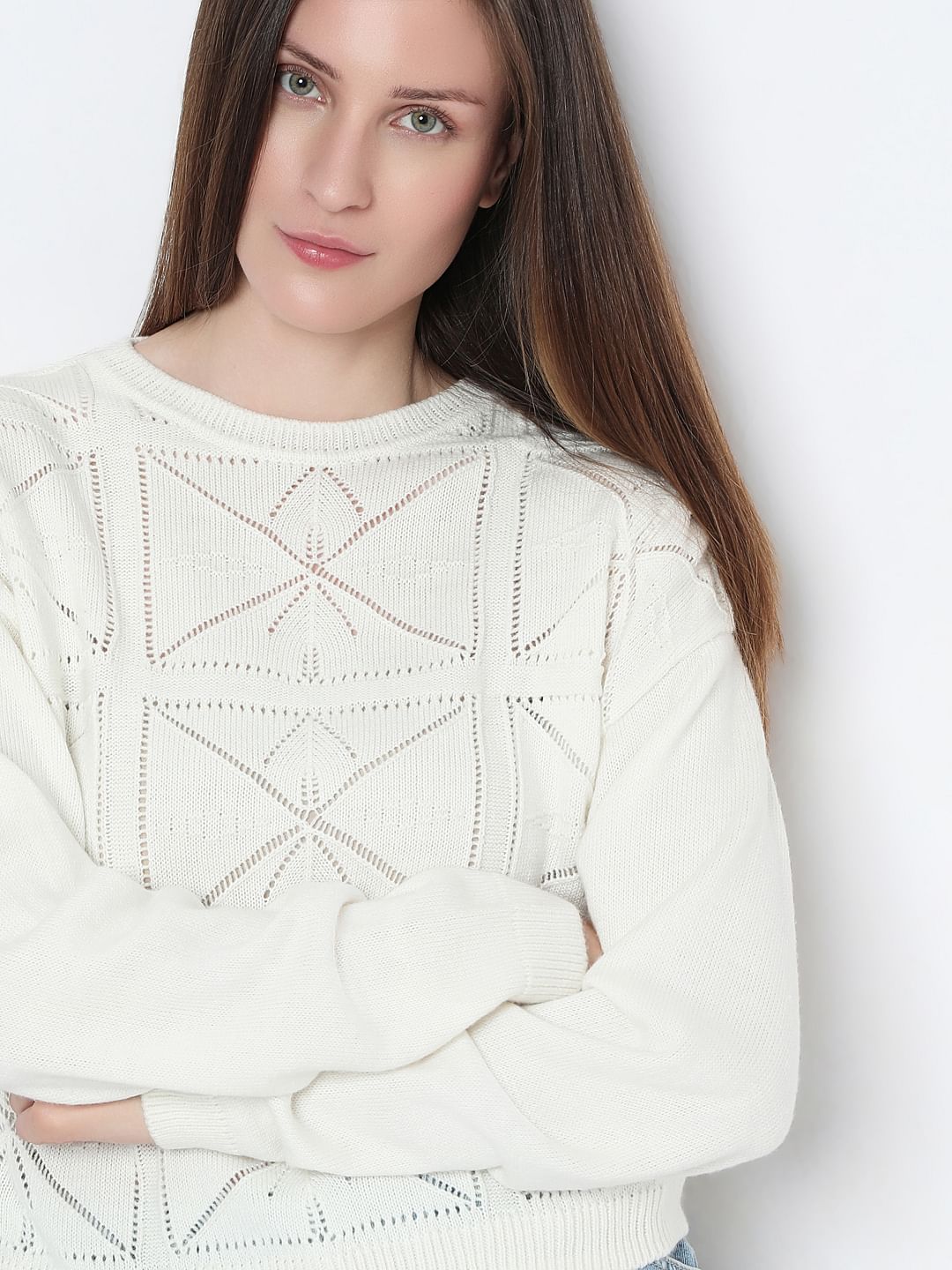 Off-White Knitted Top
