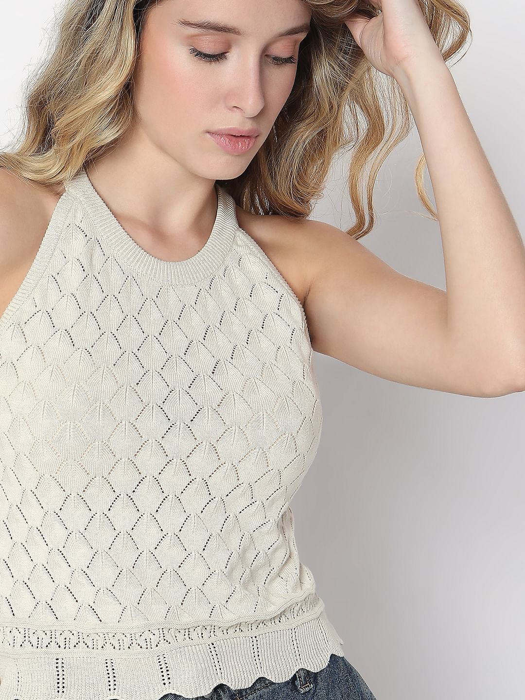 Off-White Knitted Top