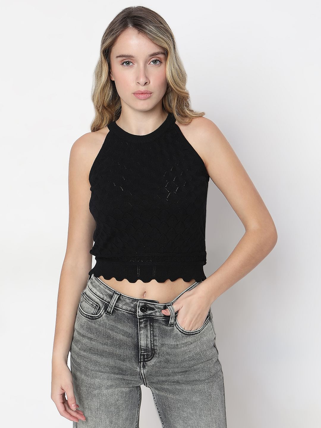 Black Knitted Top