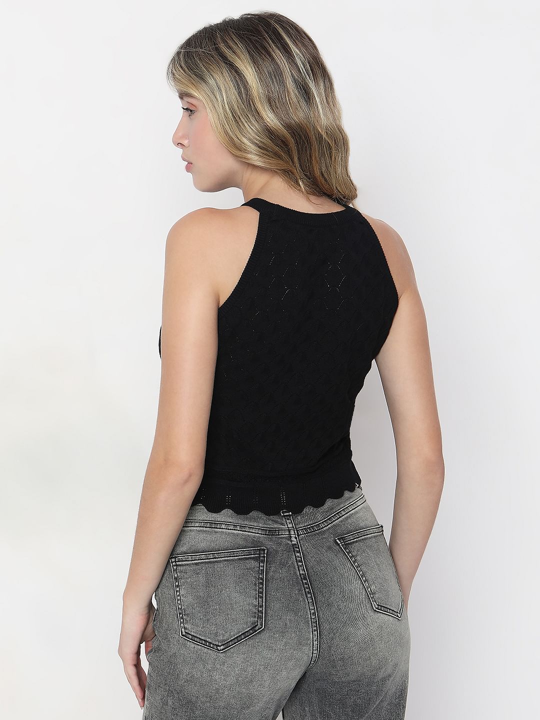 Black Knitted Top