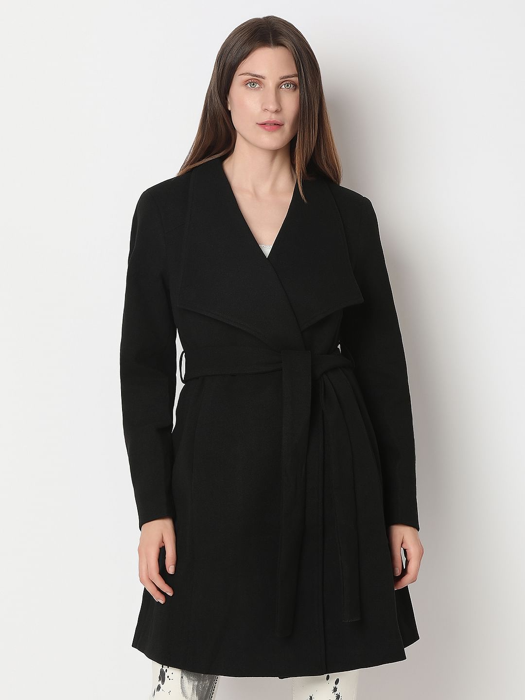 Black Felt Long Coat