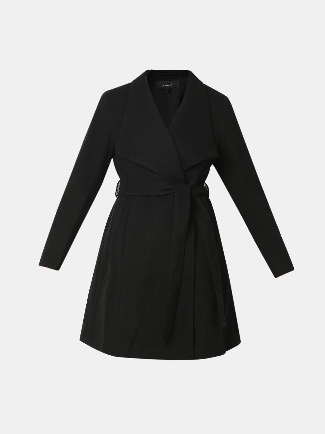 Black Felt Long Coat