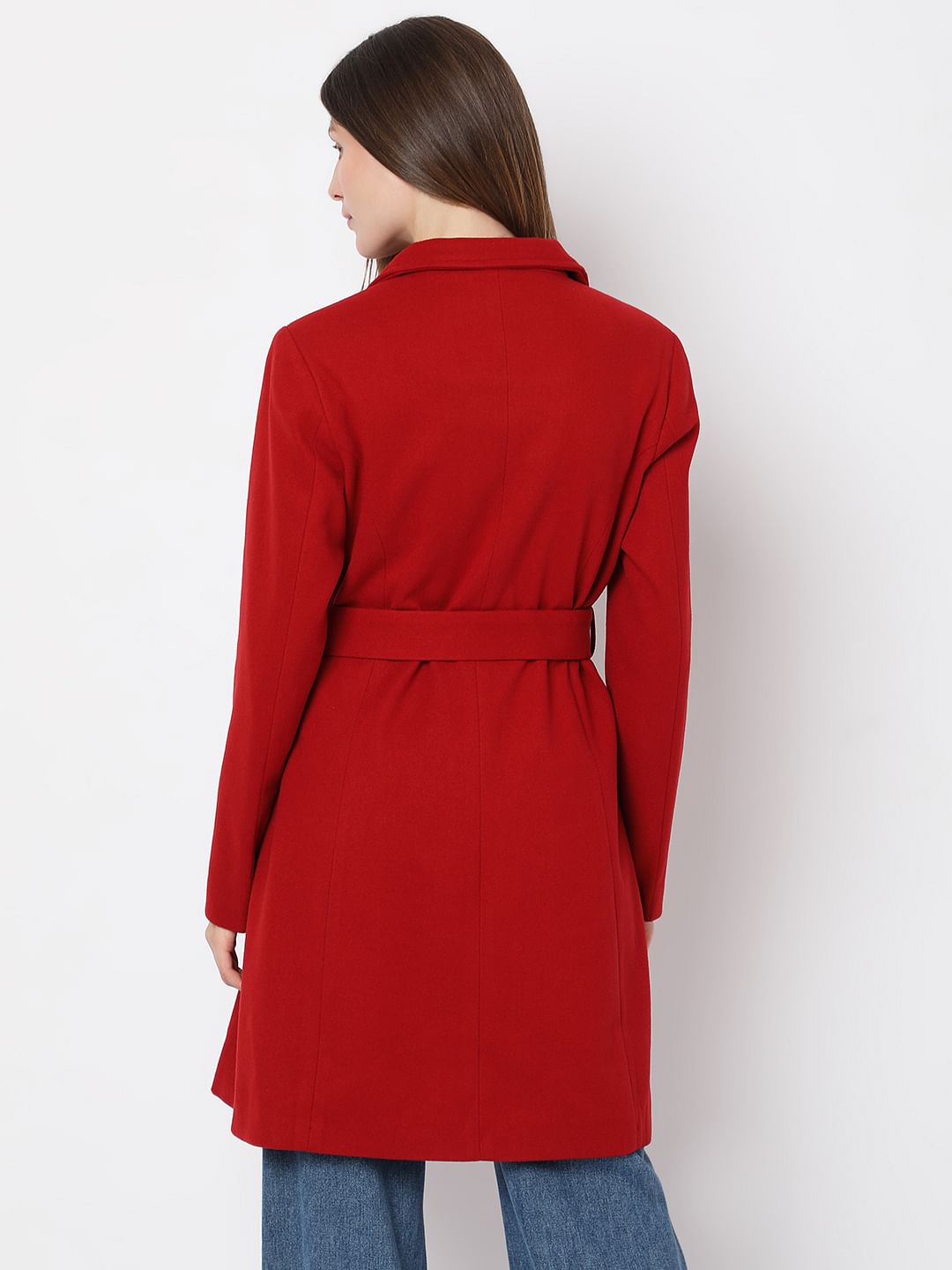 Red Felt Long Coat