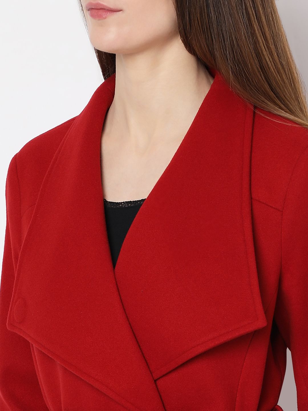 Red Felt Long Coat