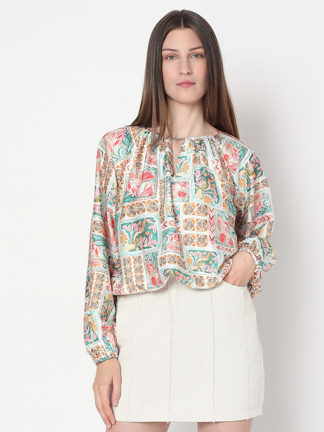 Multi-Colour Printed Top