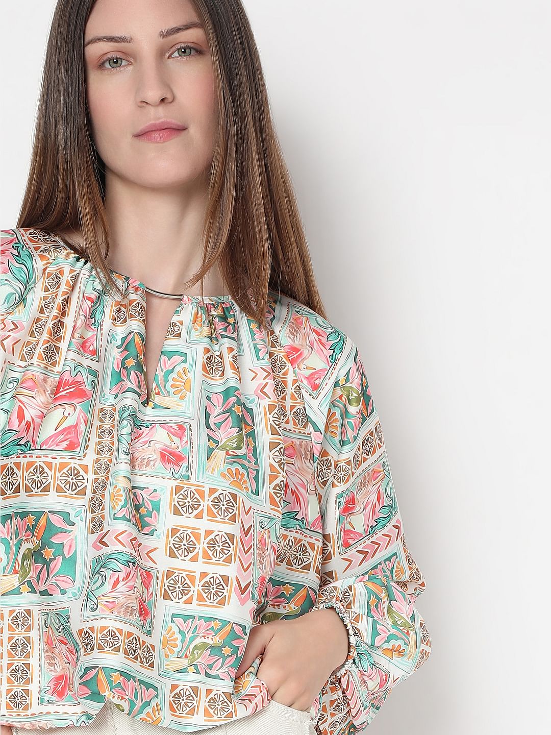 Multi-Colour Printed Top
