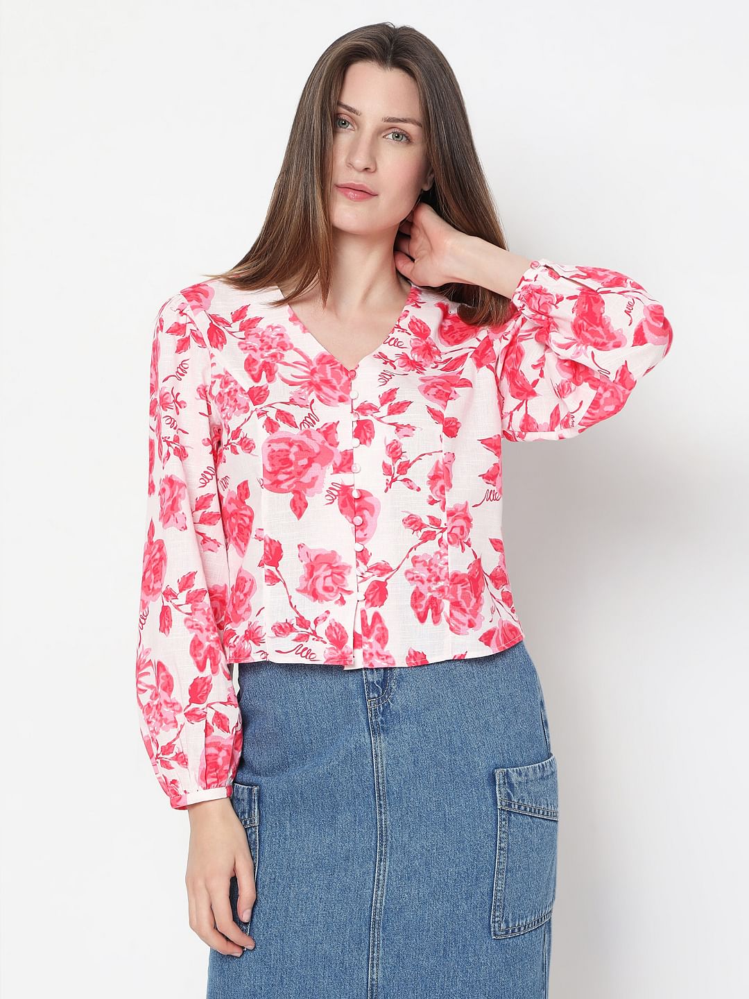 Pink Floral Top