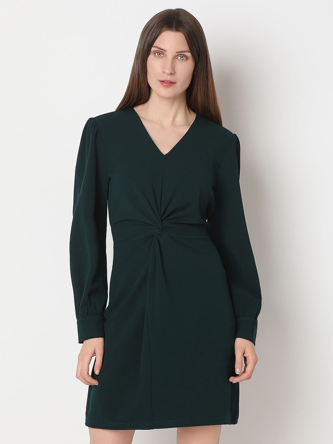 Dark Green Mini Dress
