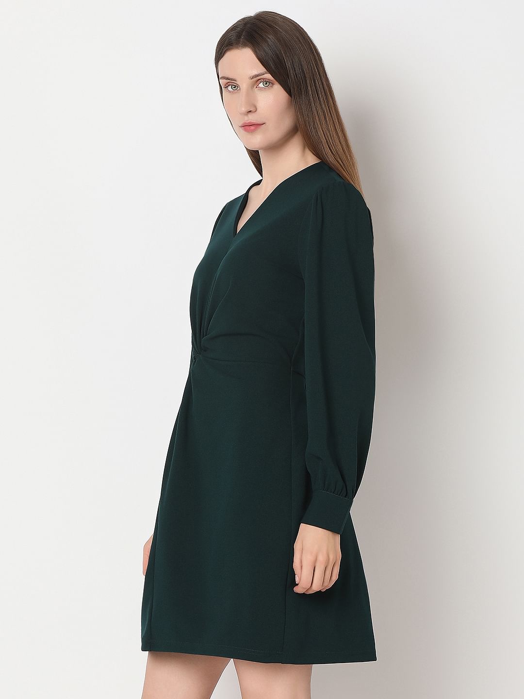 Dark Green Mini Dress
