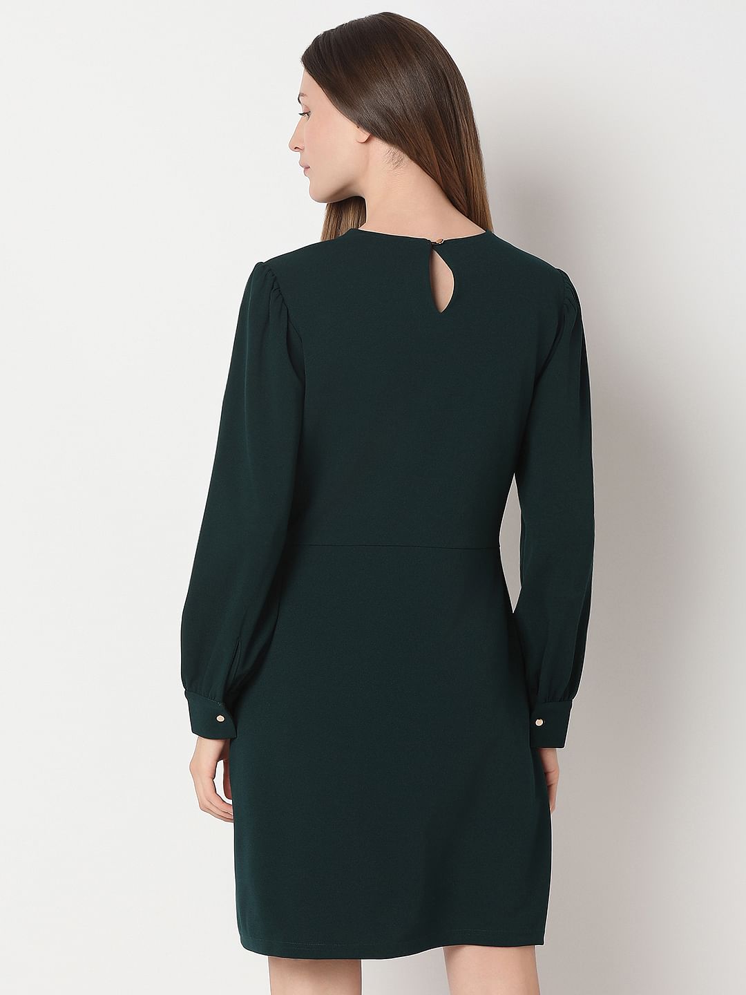 Dark Green Mini Dress