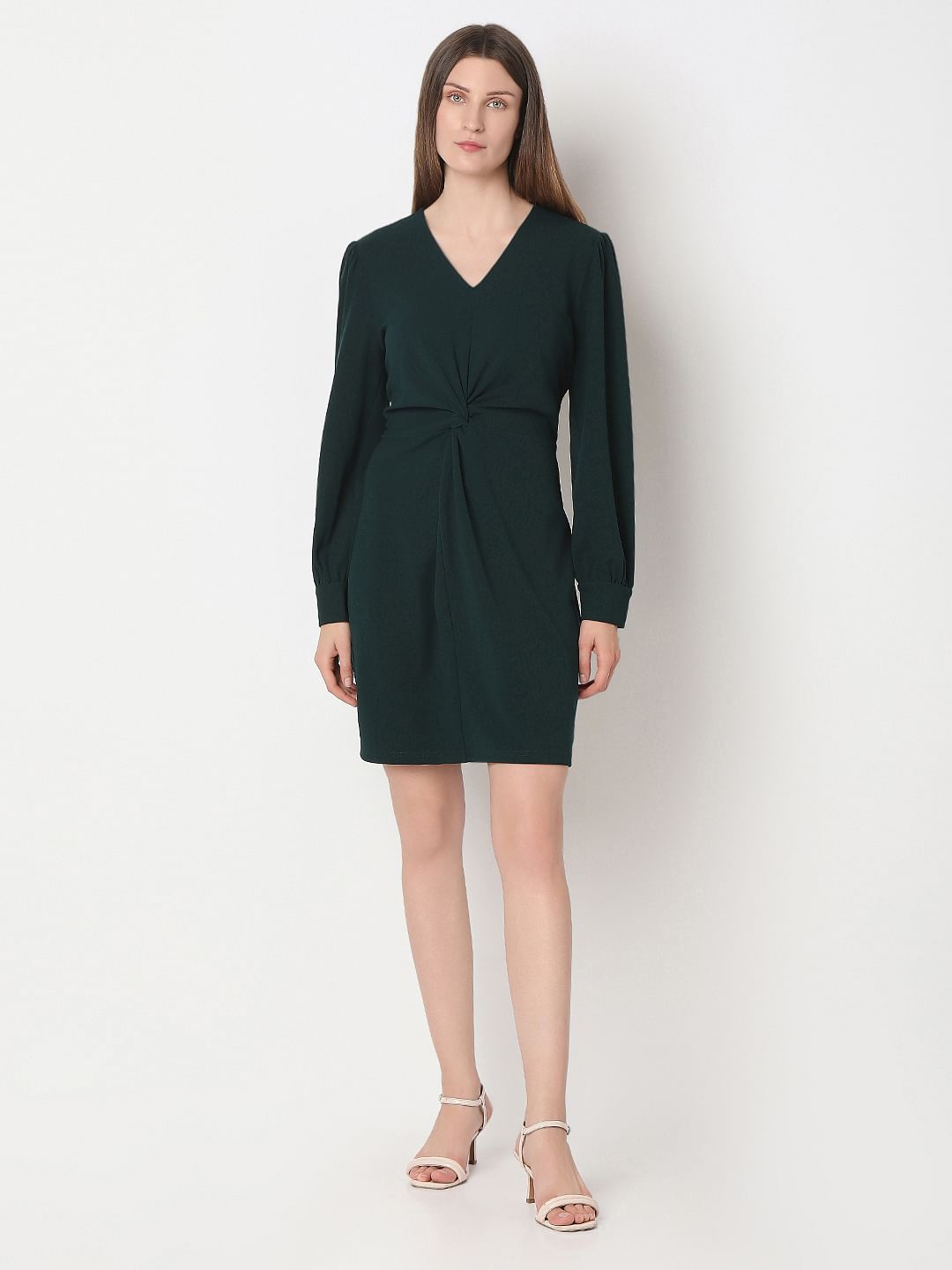 Dark Green Mini Dress