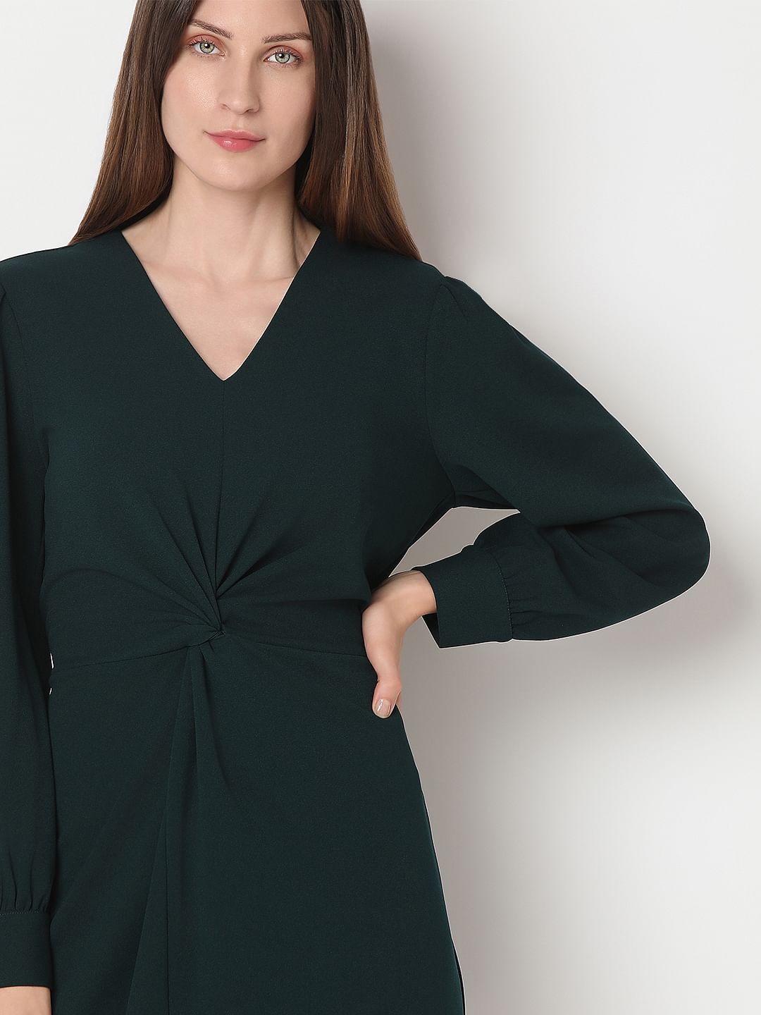 Dark Green Mini Dress