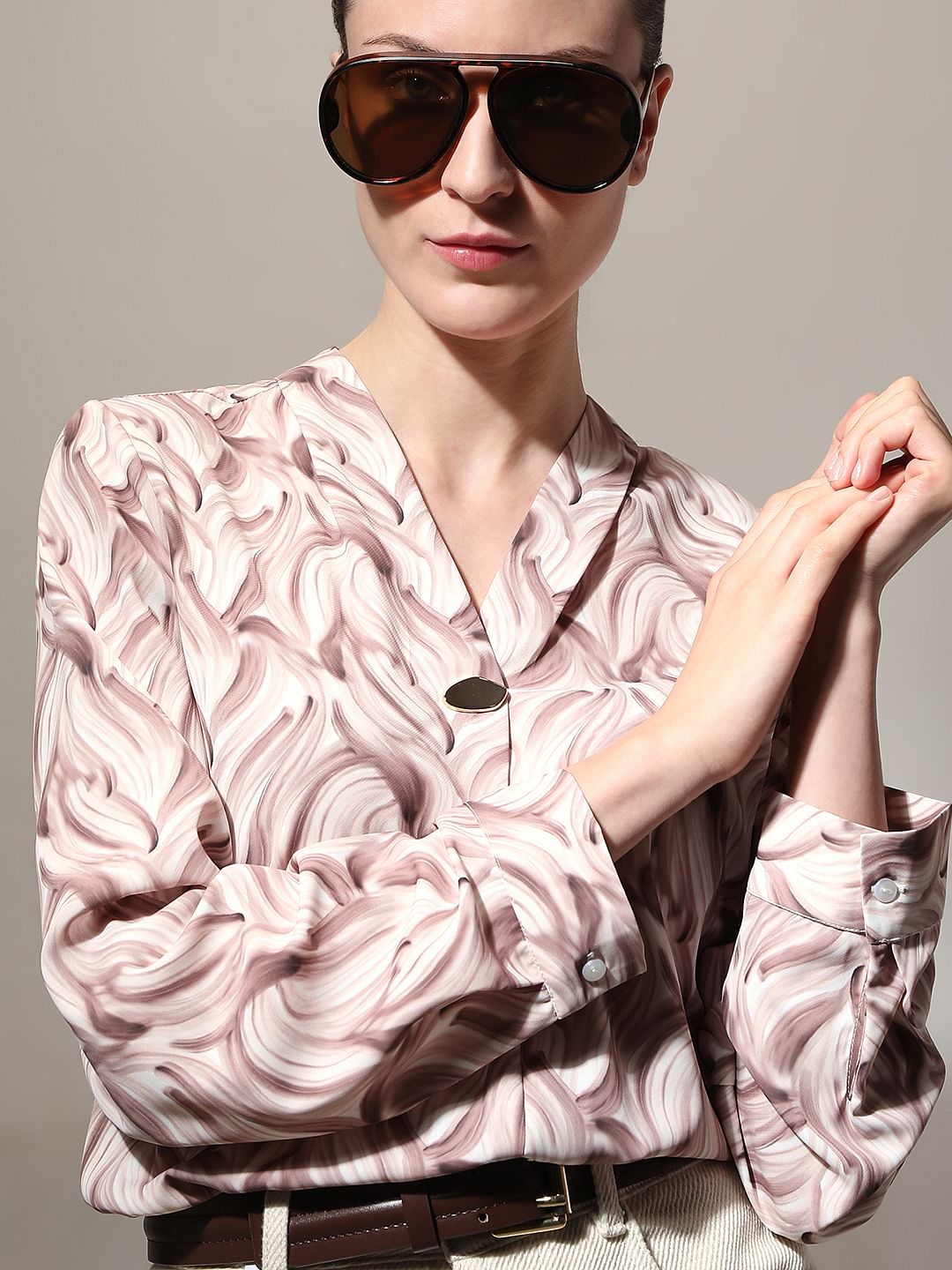 Off-White Printed Top