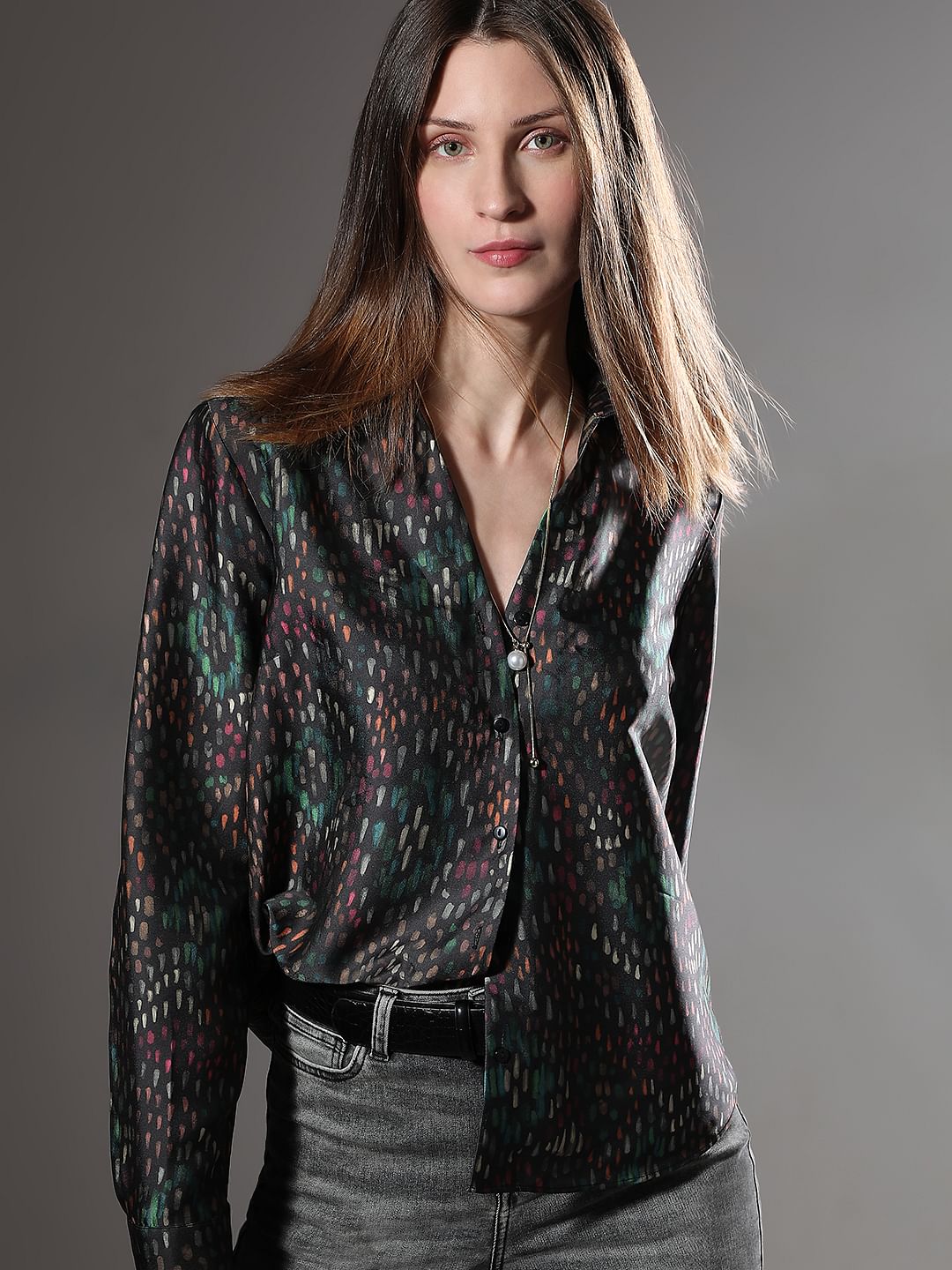 Black Printed Shirt