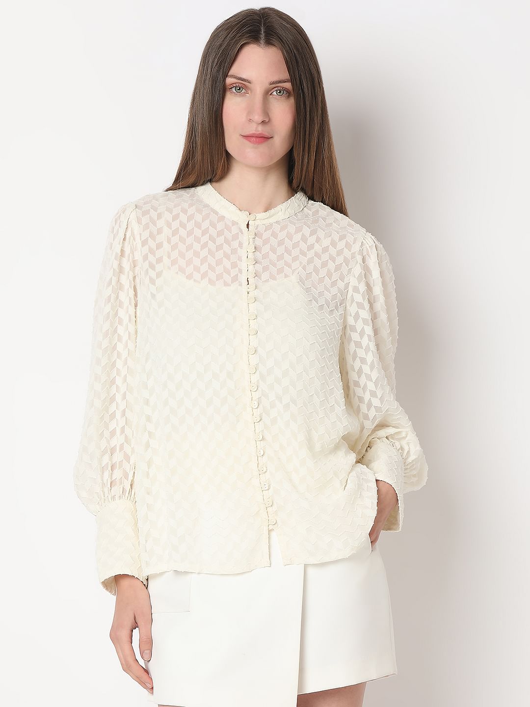 Off-White Textured Shirt