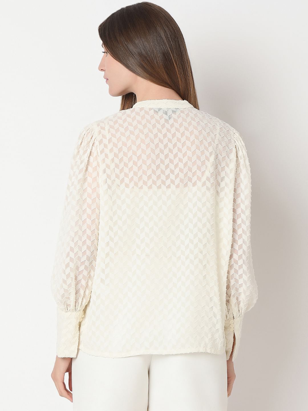 Off-White Textured Shirt