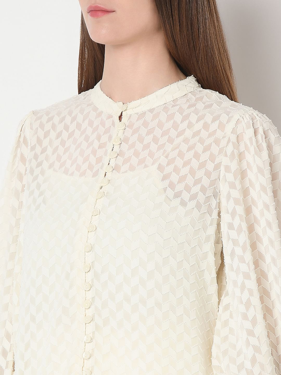 Off-White Textured Shirt