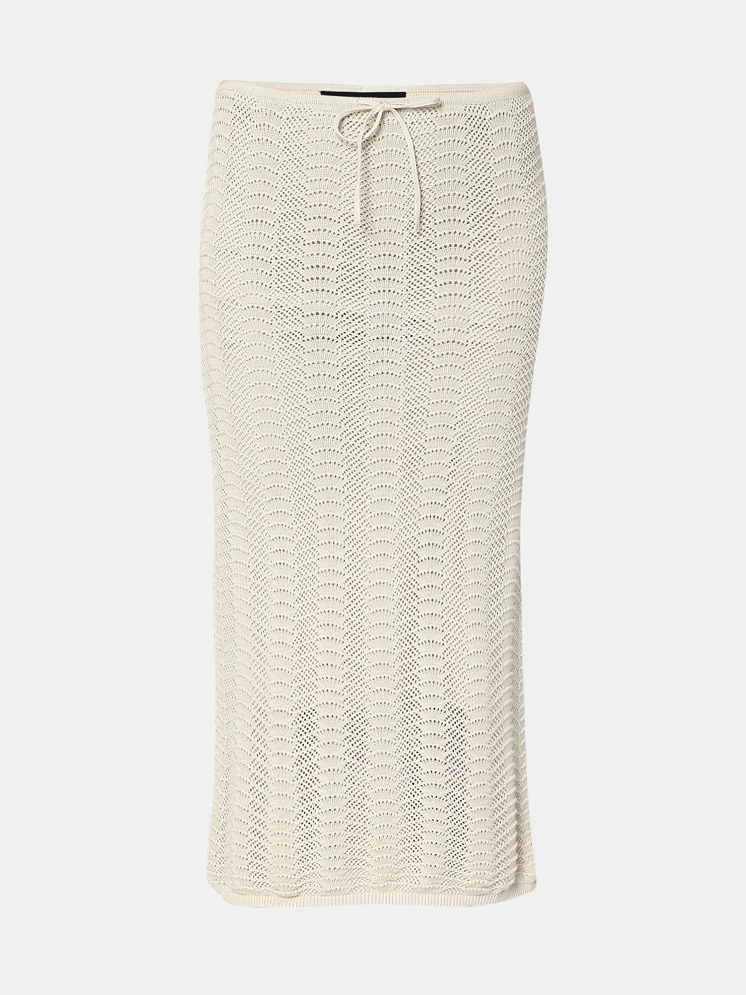 Off-White Knitted Co-Ord Set Skirt