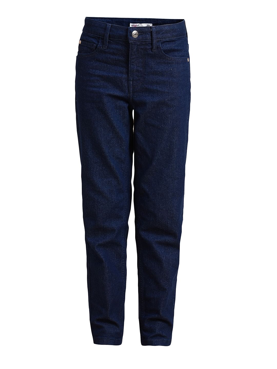Girls Dark Blue Mid Rise Skinny Jeans
