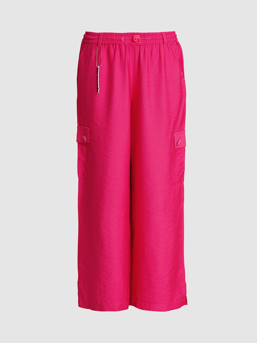 Girls Pink Utility Cargo Pants
