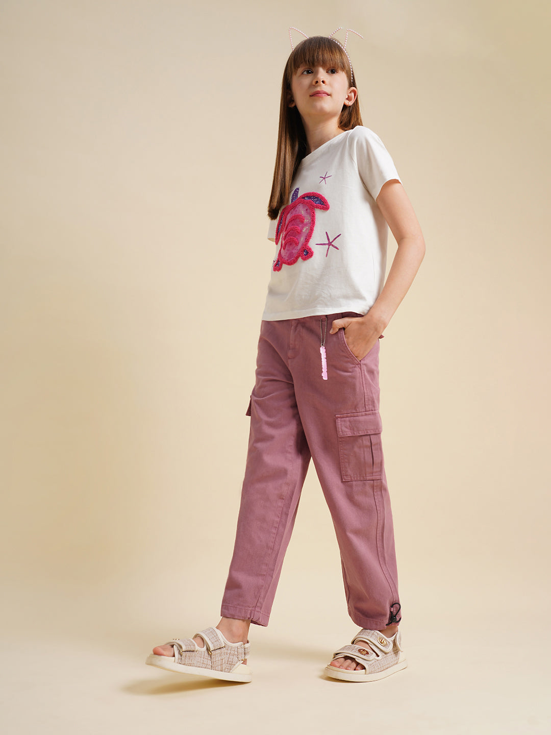 Girls Rose High Rise Mom Pants