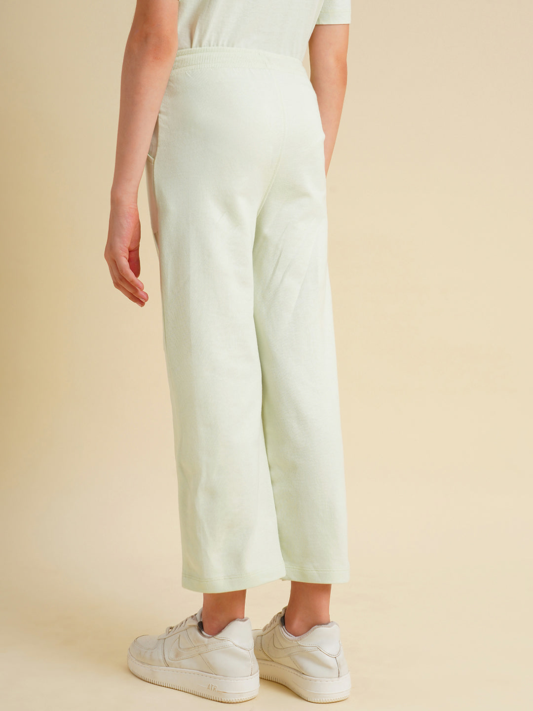 Girls Blue Stitch Graphic Print Pants