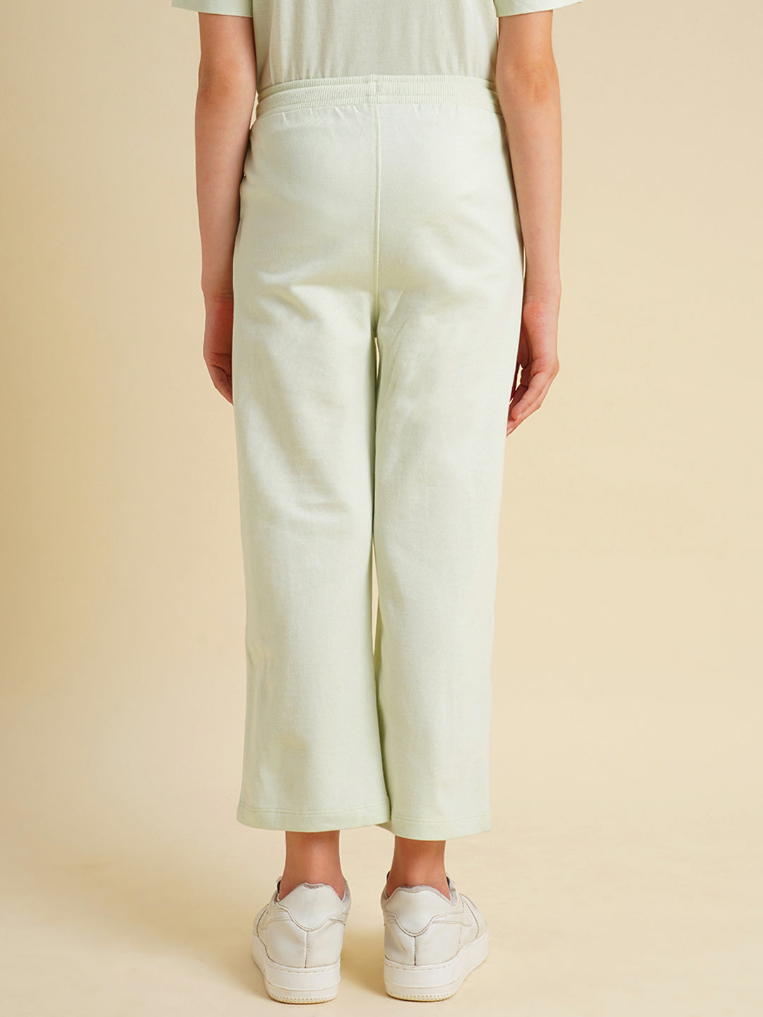 Girls Blue Stitch Graphic Print Pants