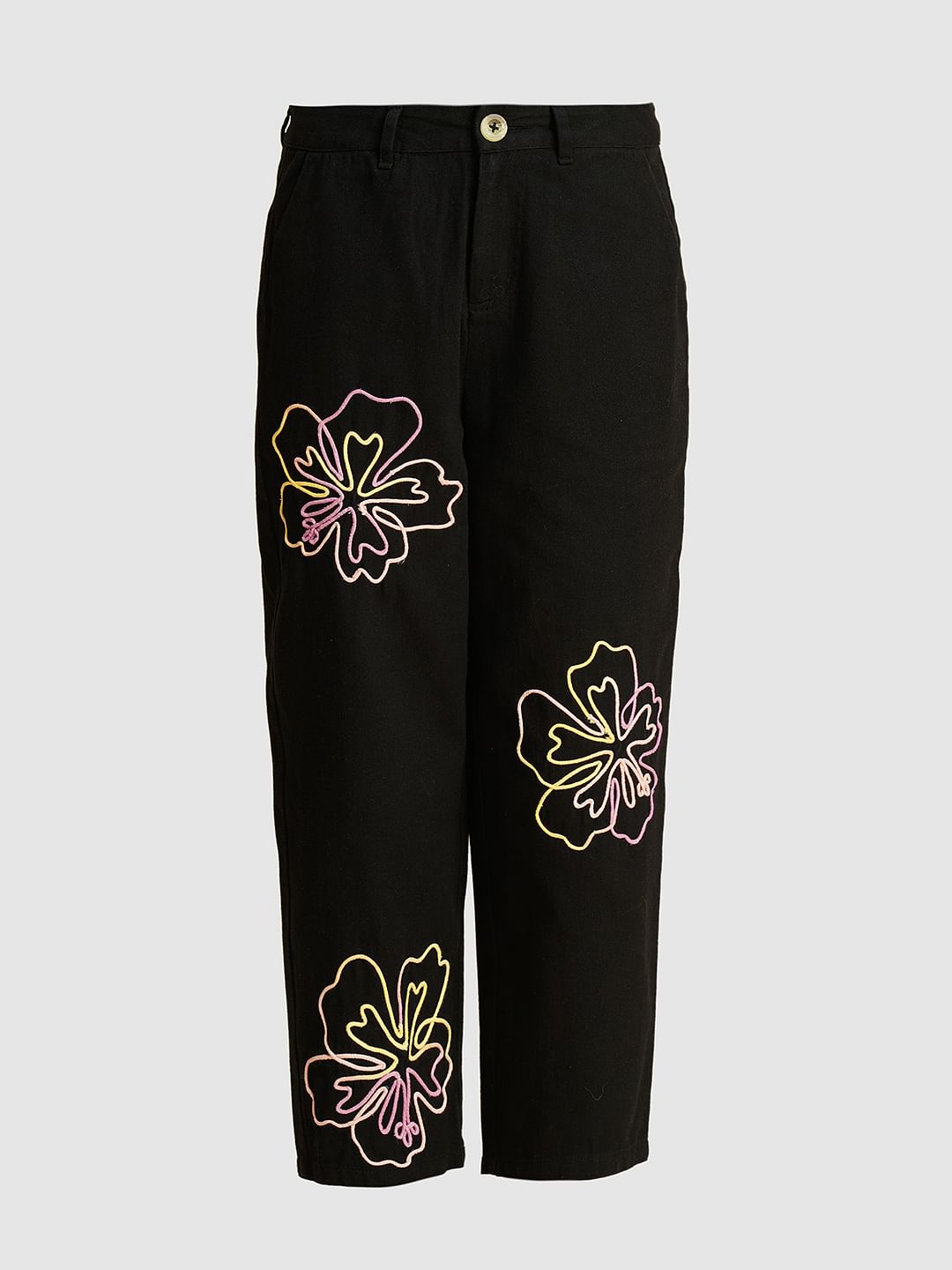 Girls Black Cording Detail Co-Ord Set Pant