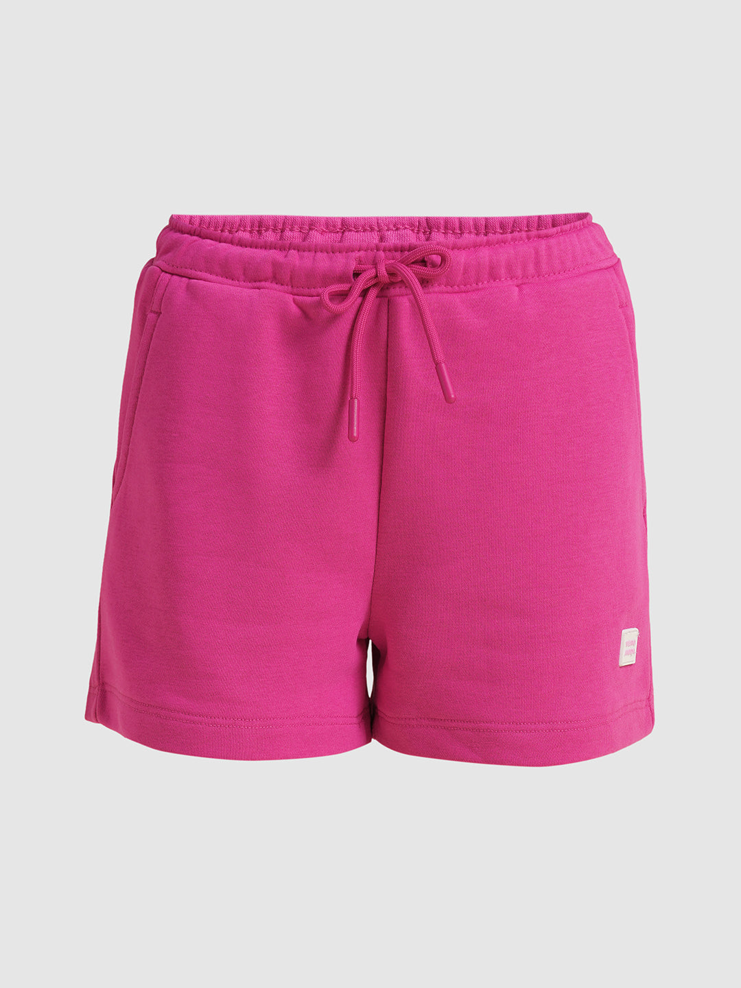 Girls Hot Pink Cotton Shorts
