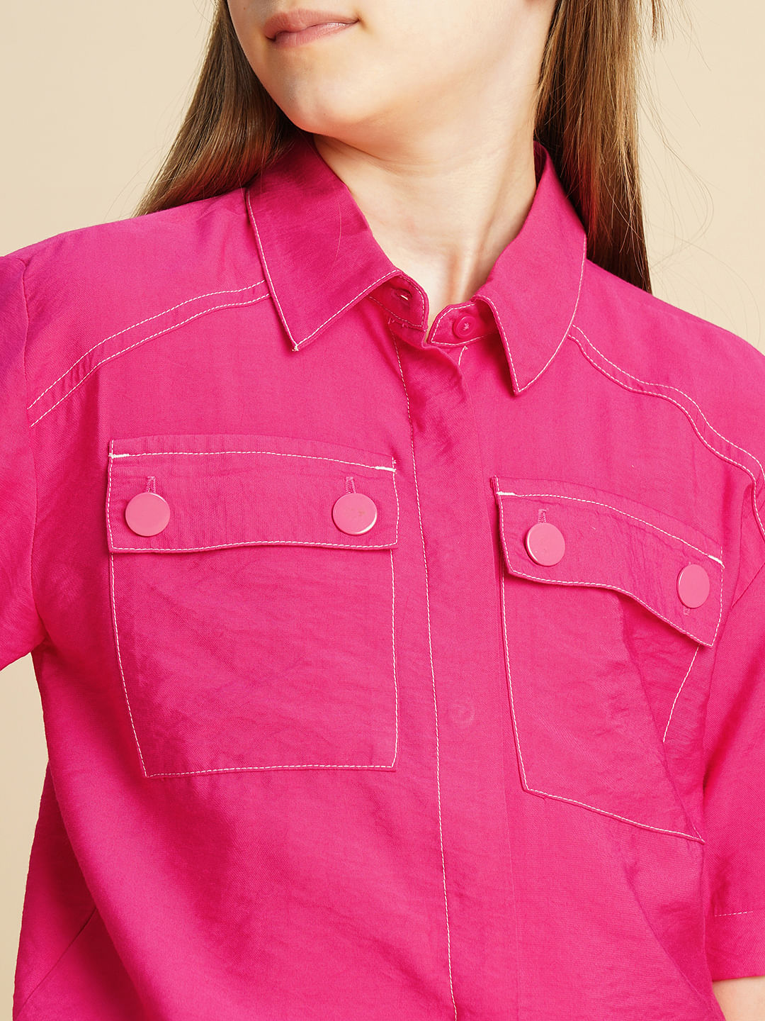 Girl Utility Co-Ord Set Shirt