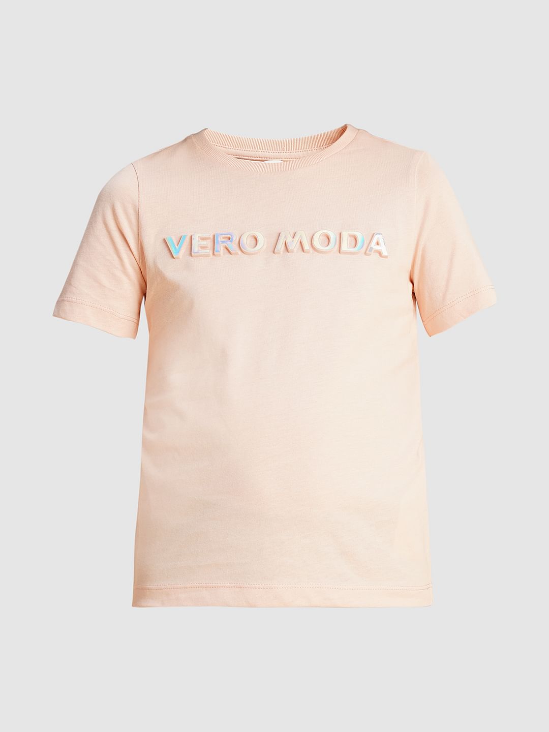 Girls Pink Logo Print T-Shirt