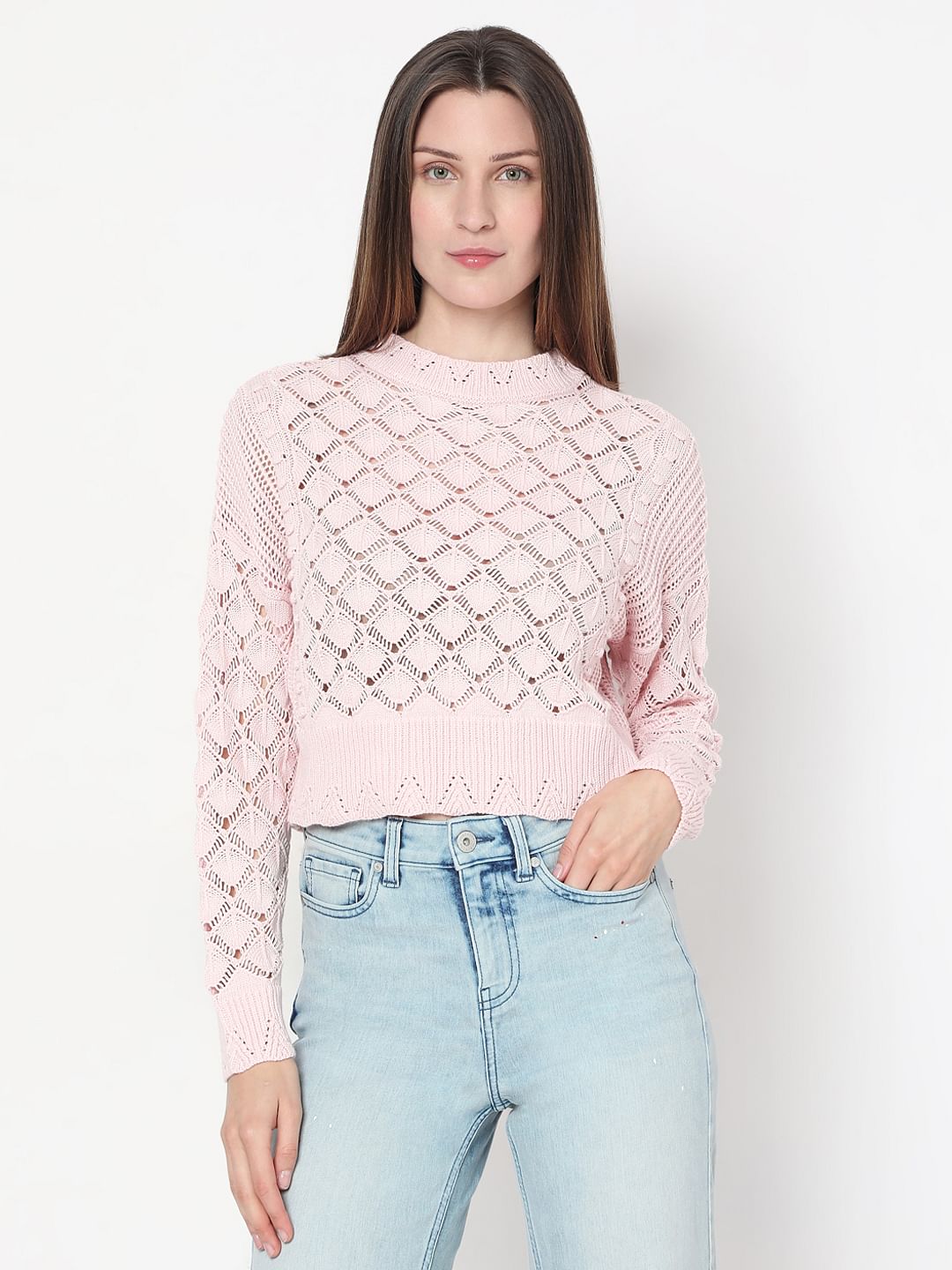Soft Pink Knit Top
