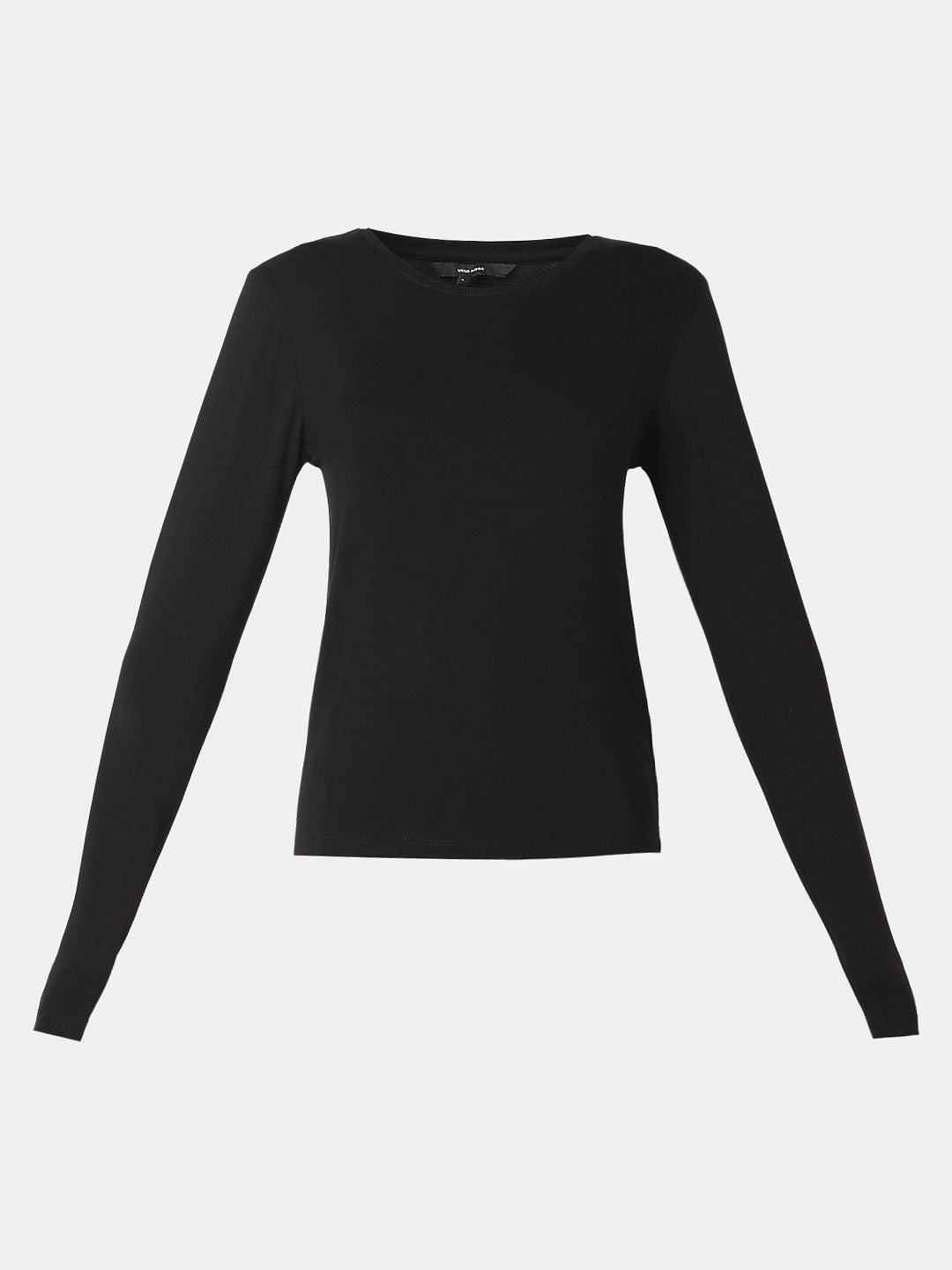 Black O-Neck Top