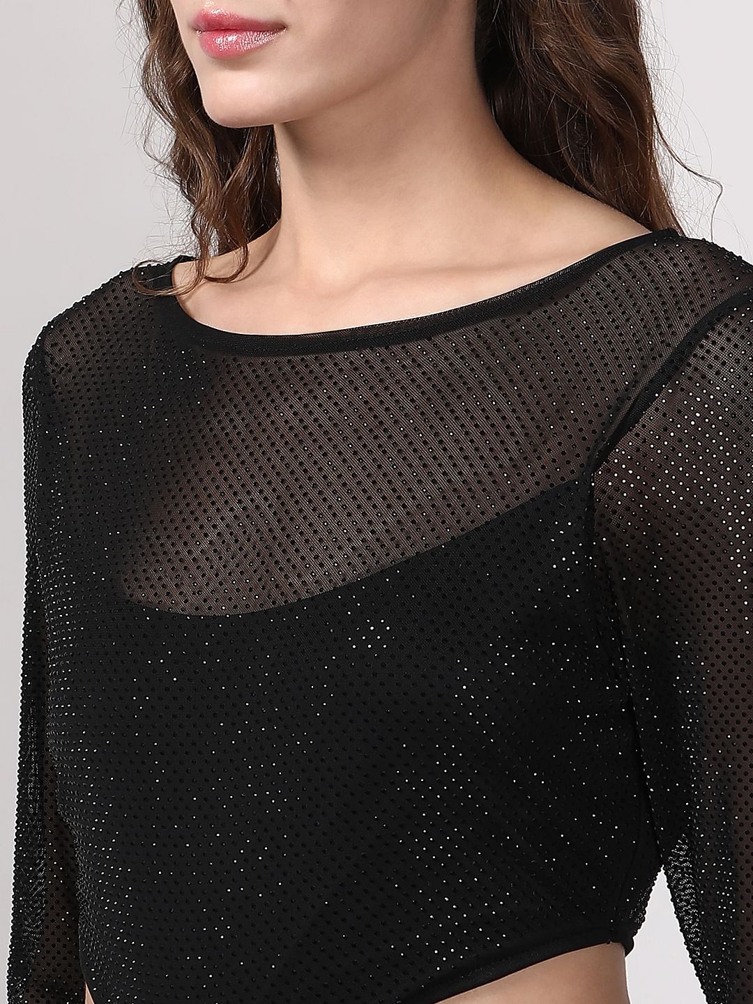 Black Diamante Maxi Dress