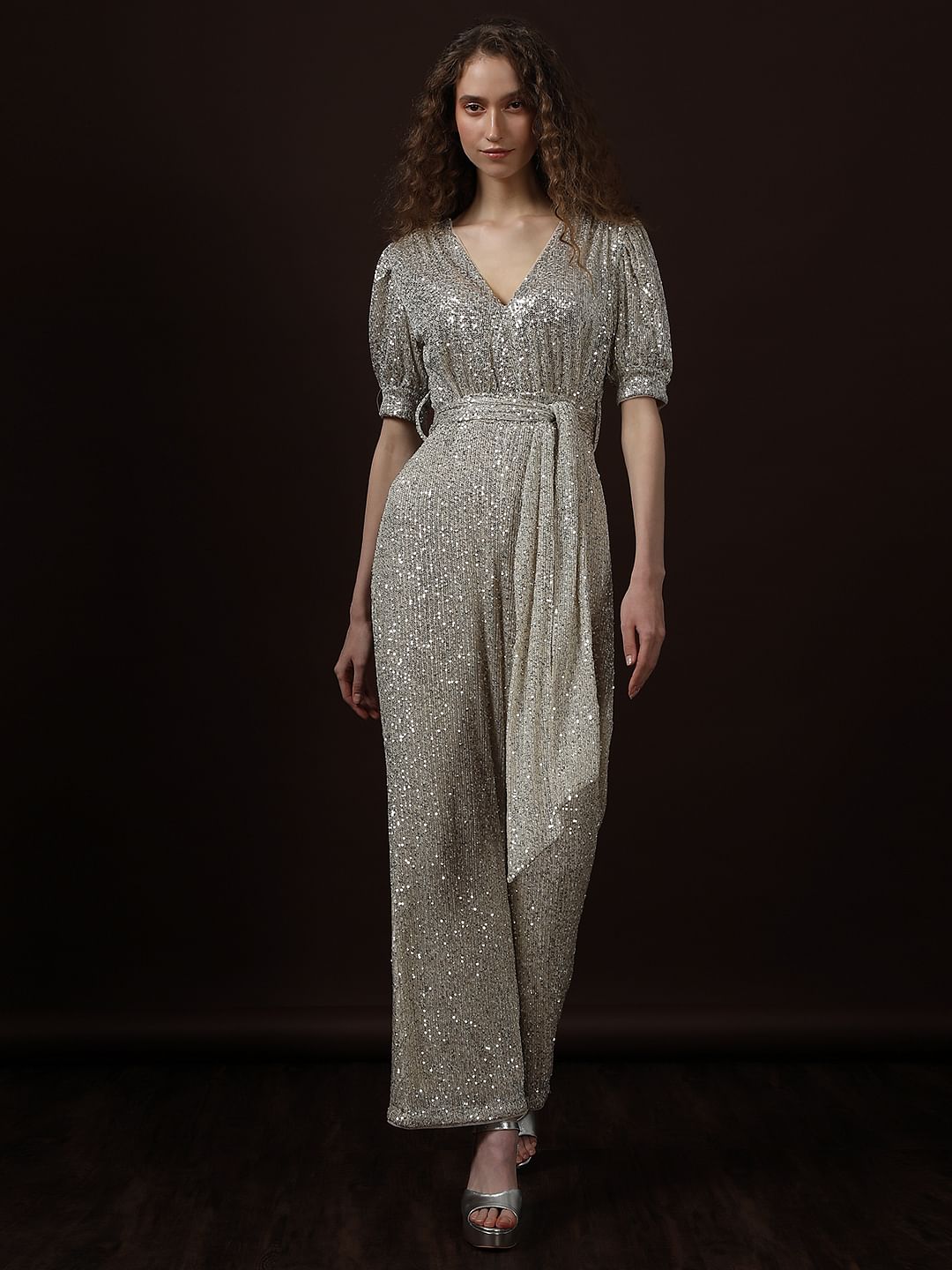 Silver Sequined Jumpsuit