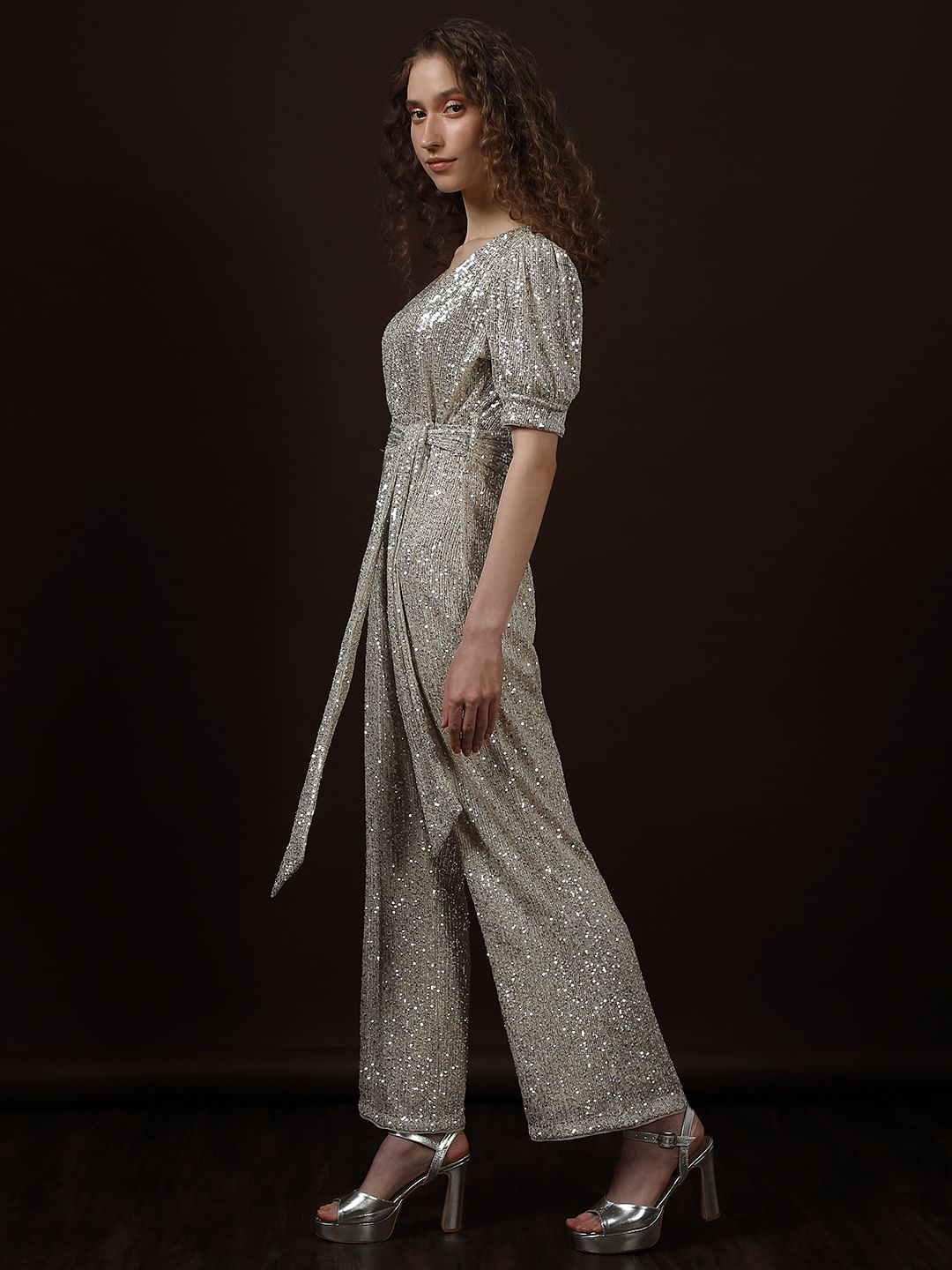 Silver Sequined Jumpsuit