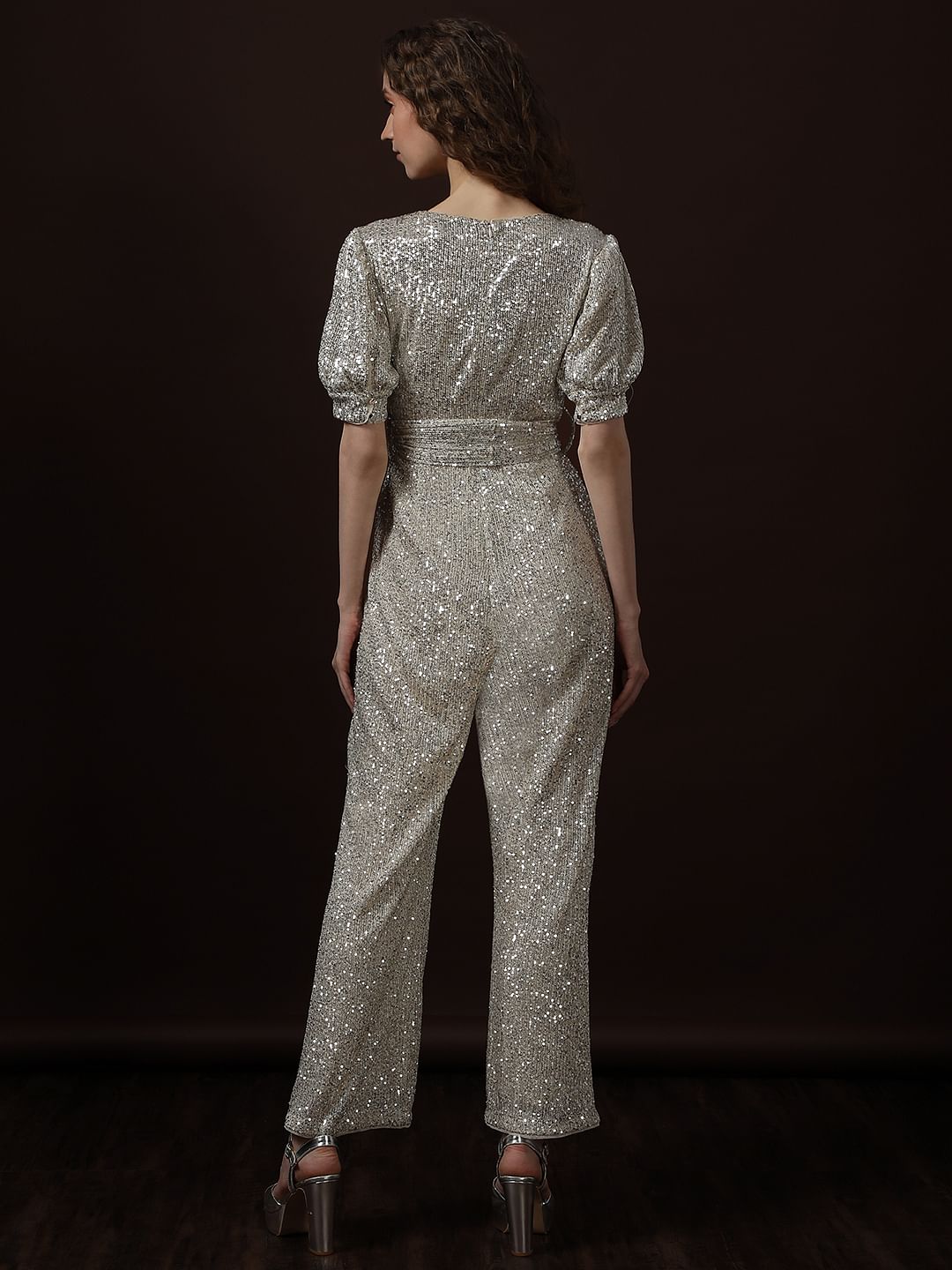 Silver Sequined Jumpsuit