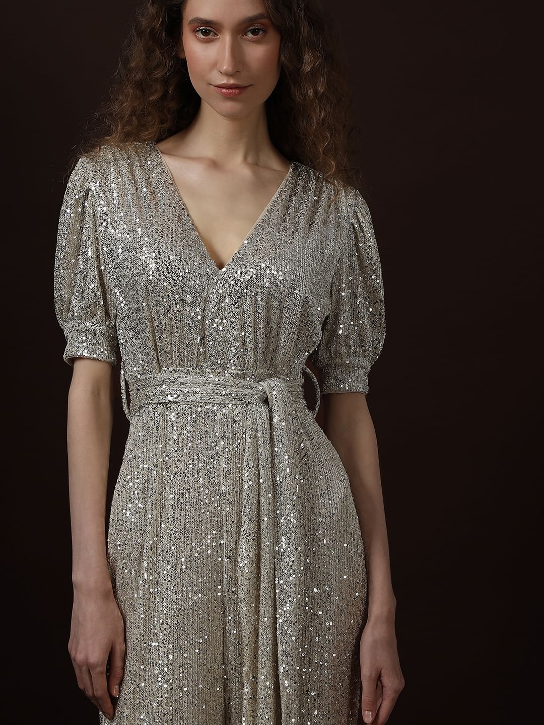 Silver Sequined Jumpsuit