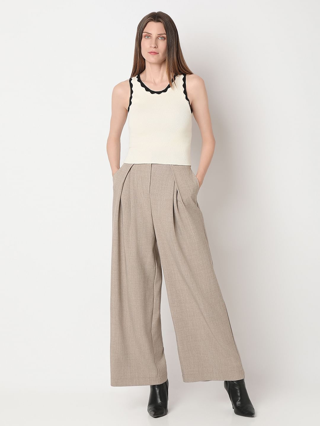 Ecru Ribbed Top