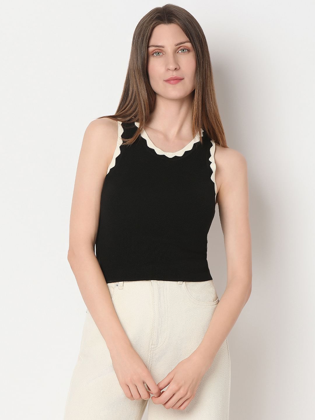 Black Ribbed Top