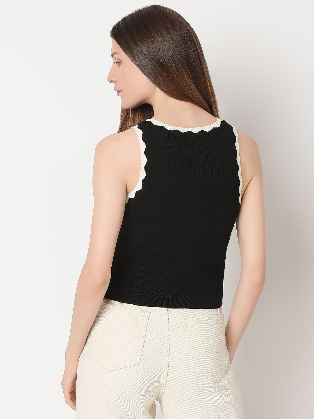 Black Ribbed Top