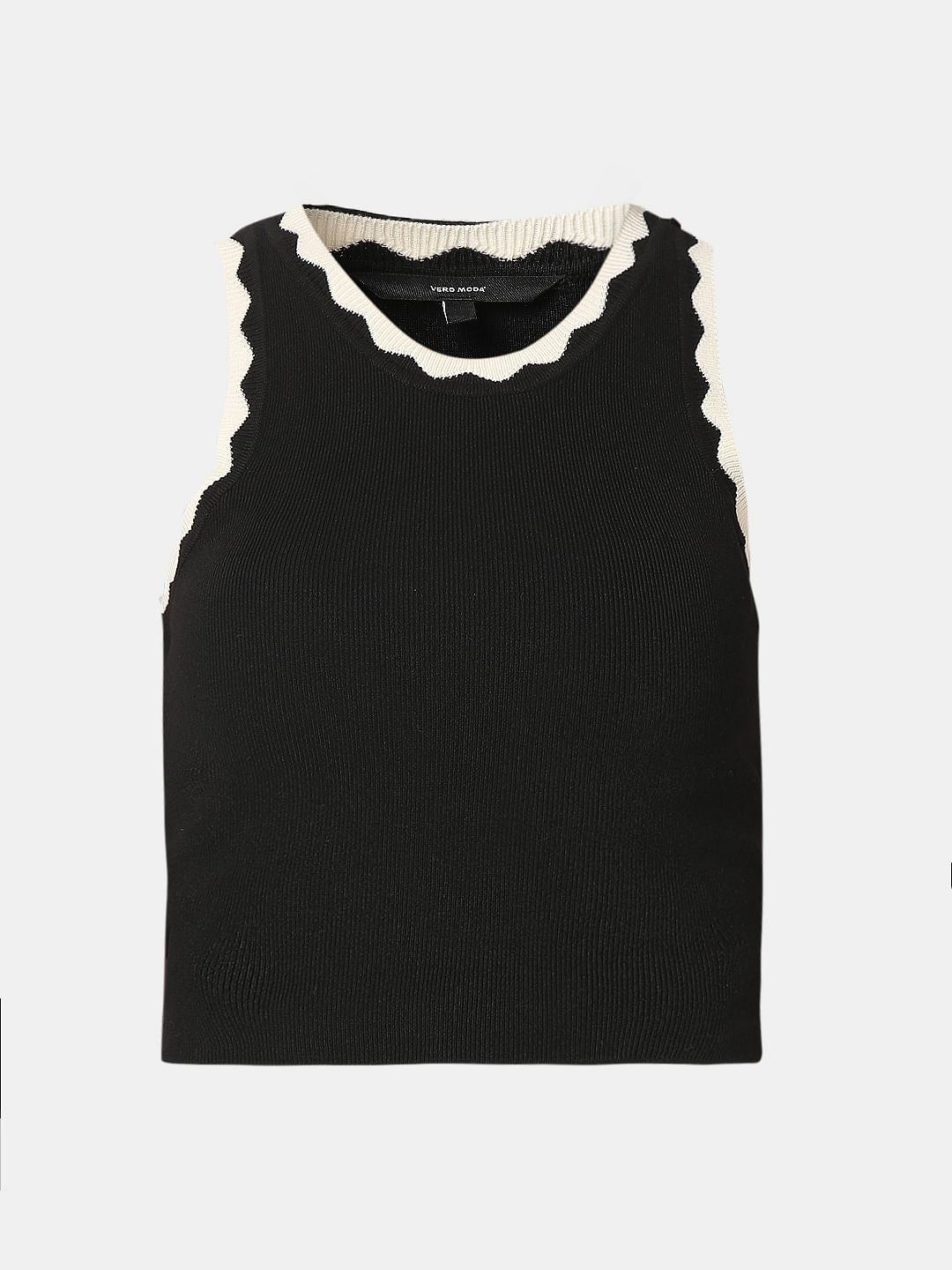 Black Ribbed Top