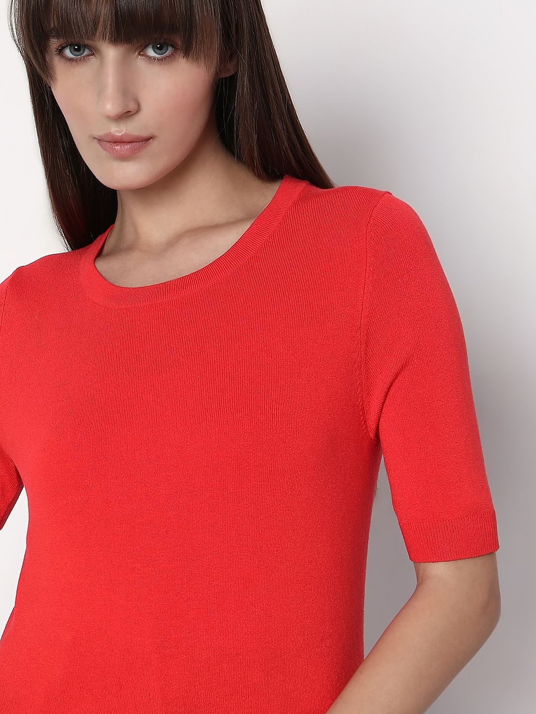 Poppy Red Knit Top