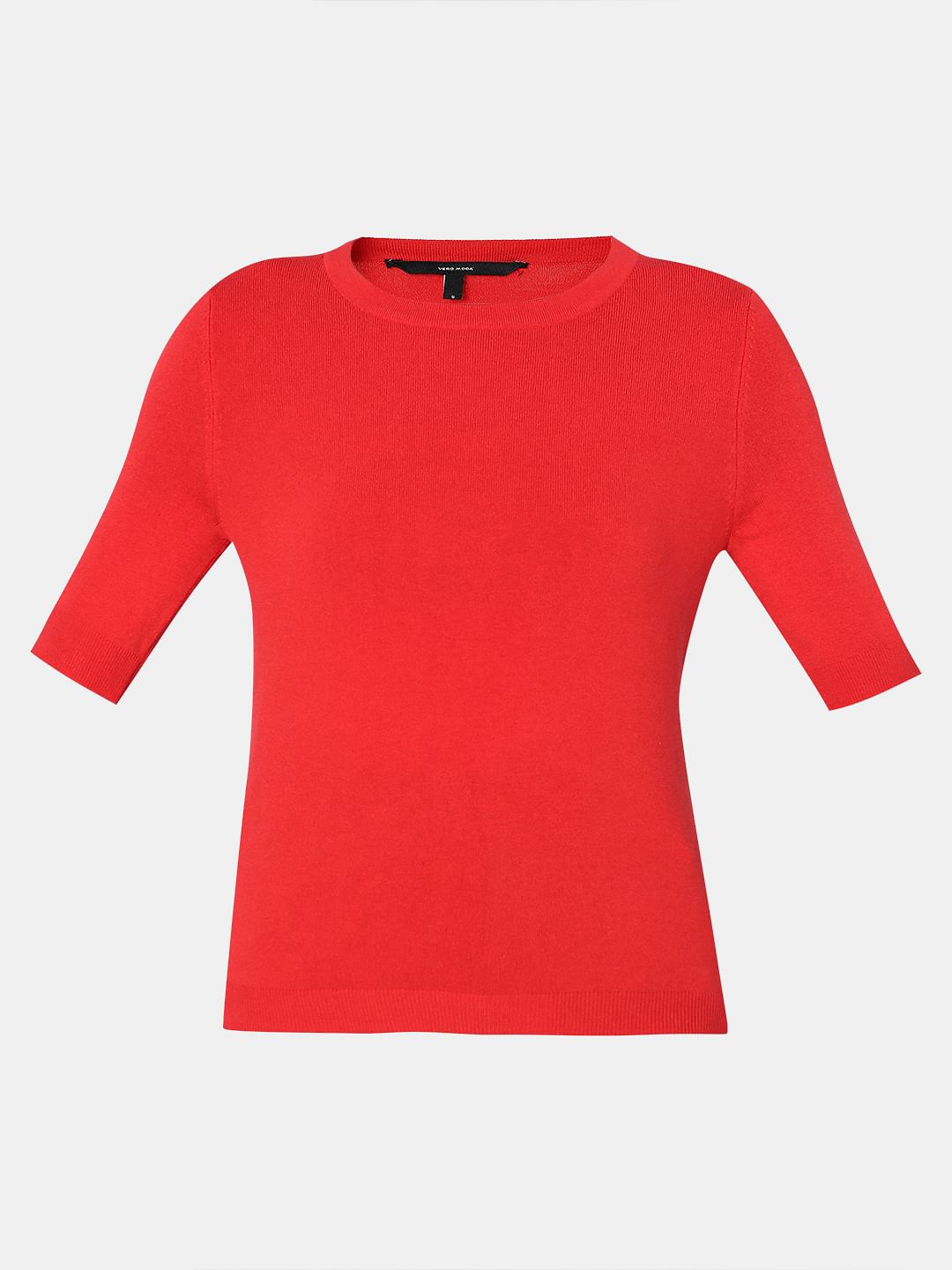 Poppy Red Knit Top