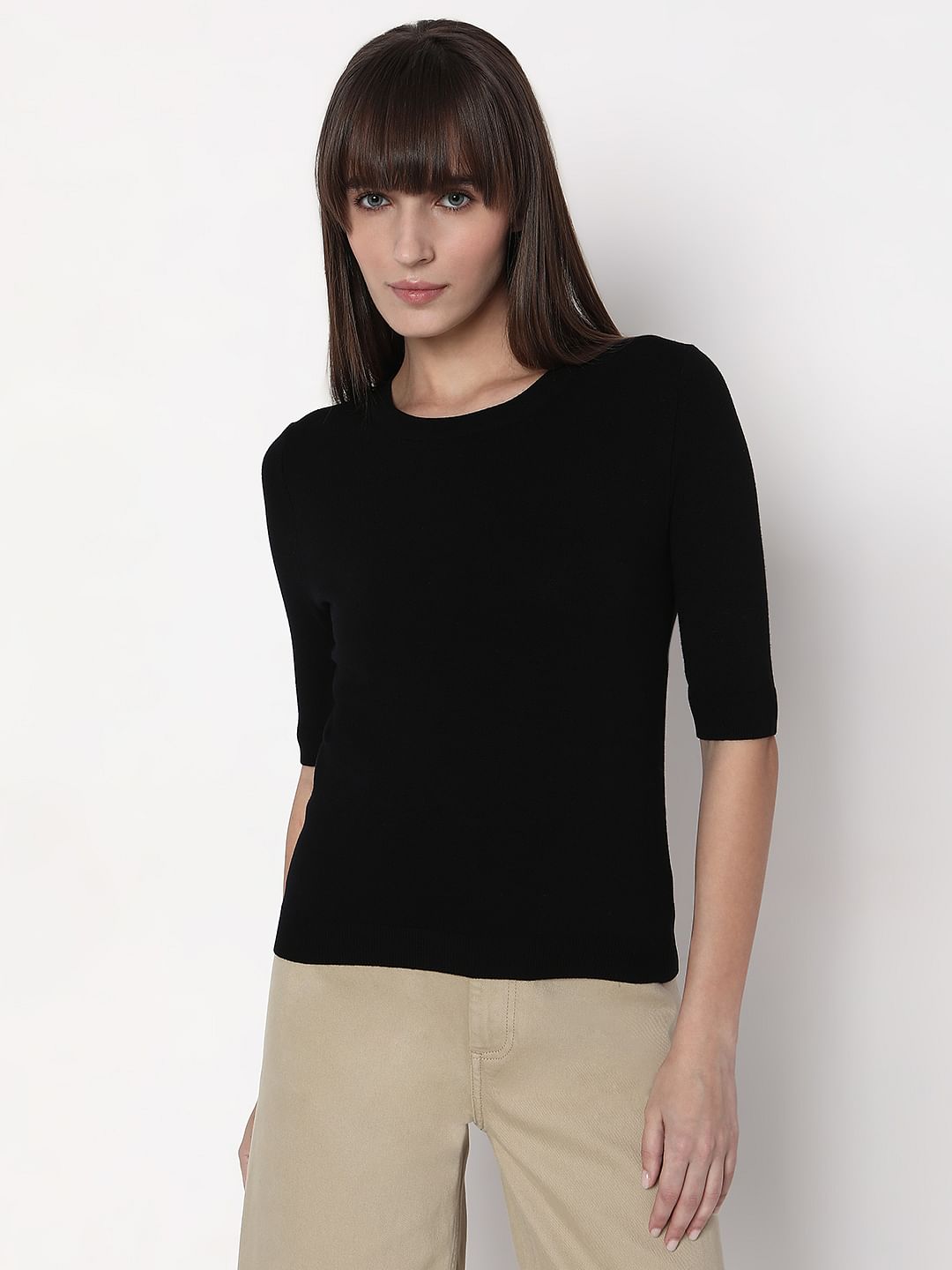 Black Knit Top
