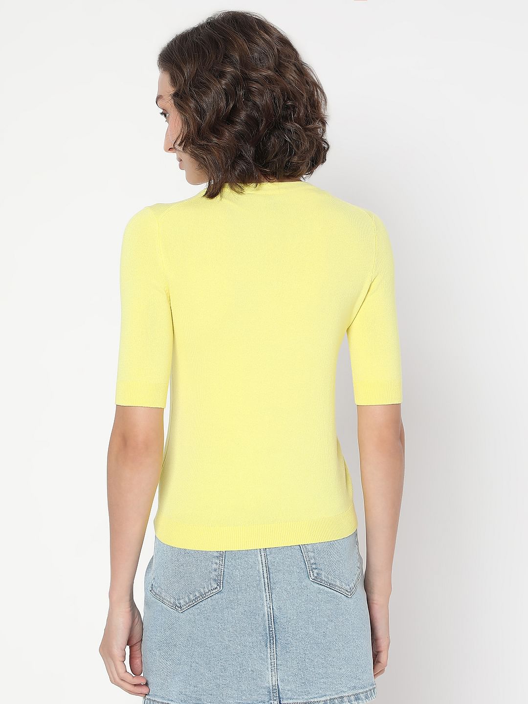 Lemon Green Knit Top