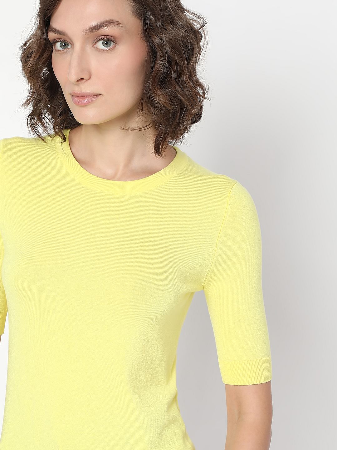 Lemon Green Knit Top