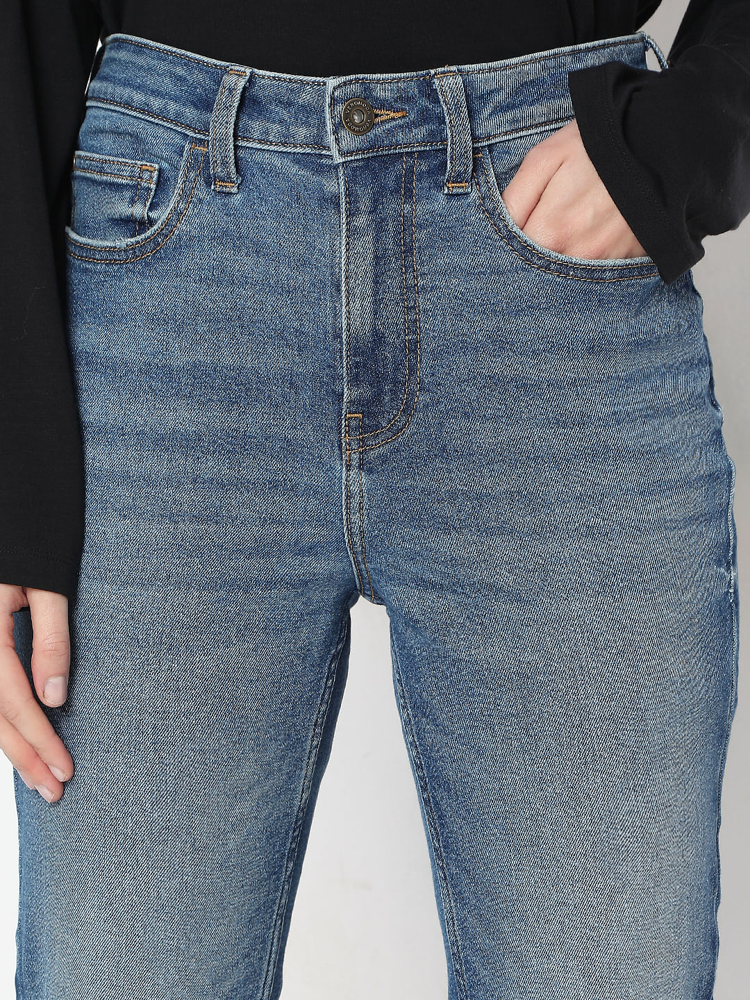 Blue High Rise Skinny Fit Jeans